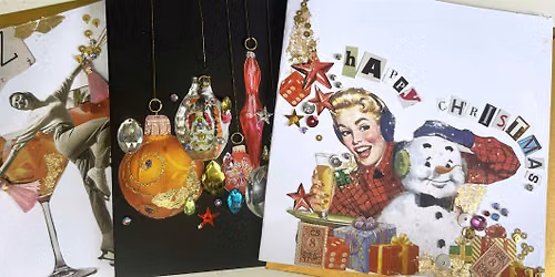Christmas Card Collage Workshop at The Counting House, EC3