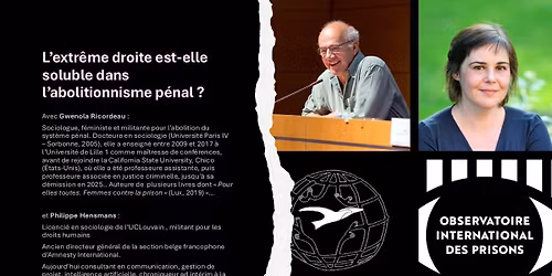 Conf\u00e9rence - Abolitionnisme P\u00e9nal - Gwenola Ricordeau & Philippe Hensmans