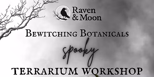 Bewitching Botanicals | Spooky Terrarium Workshop at Raven & Moon with Sun and Soil Plant Parlor