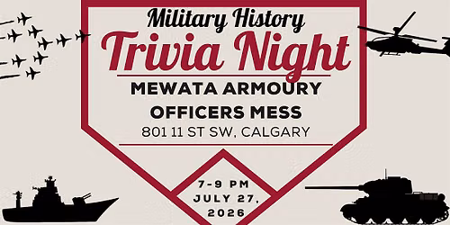 Valour Canada Military History Trivia Night (July 2026)