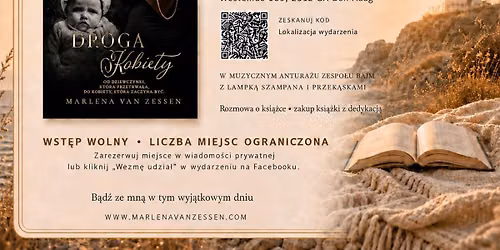 Premiera na \u017cywo ksi\u0105\u017cki \u201eDroga kobiety\u201d Marleny van Zessen
