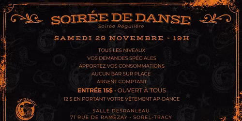 Soir\u00e9e de danse \u2013 Fin de session | AP-Dance