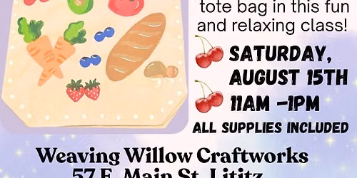 Painted Market Tote Bag Workshop