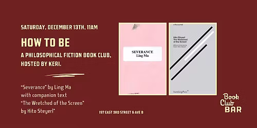 How to Be Book Club - "Severance" by Ling Ma
