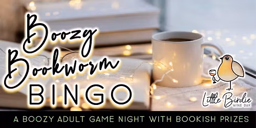 Boozy Bookworm B-I-N-G-O | Adult Game Night w\/Bookish Prizes