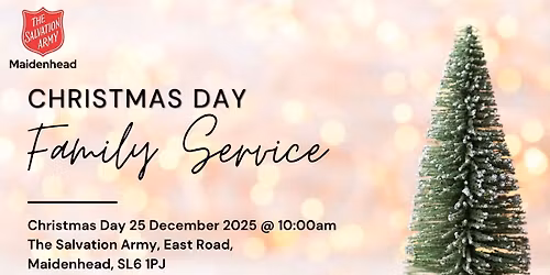 Join us LIVE NOW for our Christmas Day Family Service with Maidenhead Salvation Army