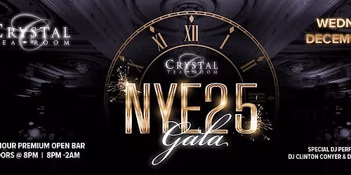 New Year's Eve at Crystal Tea Ballroom - Philly's Best NYE Party Feat. BAND (TBA) & DJ Smooth