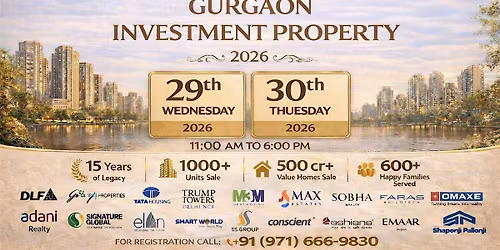 Gurgaon investment advisory \u2014 commercial + NRI (Apr 29-30, free).