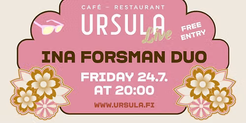 Caf\u00e9 Ursula LIVE - Ina Forsman Duo