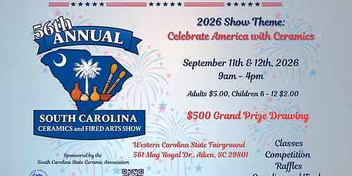 56th Annual South Carolina State Ceramics and Fired Arts Show