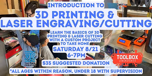 Easy introduction to 3D printers and laser cutting and engraving!
