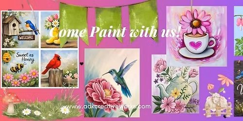Drop In Class Wednesday May 27th 2-5 pm- Pop in and Paint $20\/$10 Kids