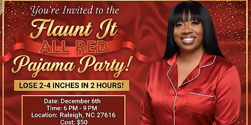 Flaunt It All Red Pajama Mixer. Free Gift Bags