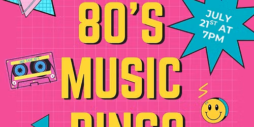 80\u2019s Music Bingo