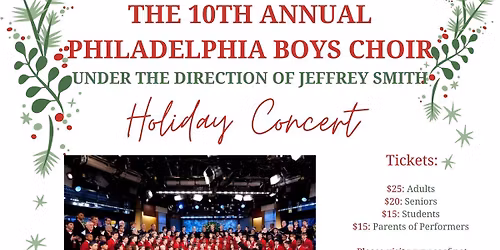 Philadelphia Boys Choir Concert