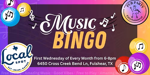 Music Bingo at The Local Spot Fulshear!