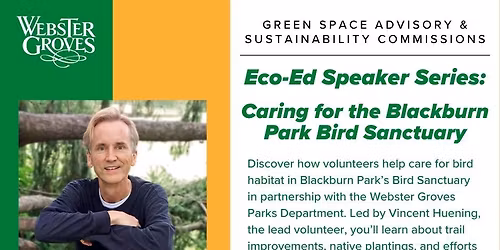 Eco-Ed Lecture: Caring for the Blackburn Park Bird Sanctuary