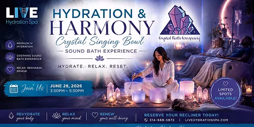 Hydrate & Harmonize Event featuring Crystal Bath Company