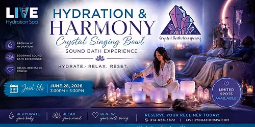 Hydrate & Harmonize Event featuring Crystal Bath Company