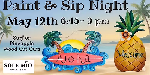 Tropical Wood Cut Out Paint Night