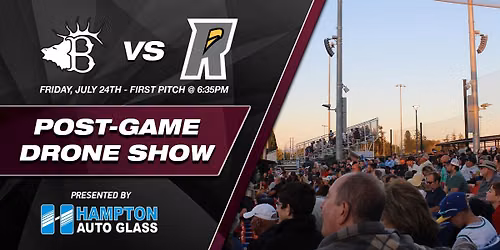 Post-Game Drone Show & Thunderstruck Giveaway - Bend Elks vs Ridgefield Raptors