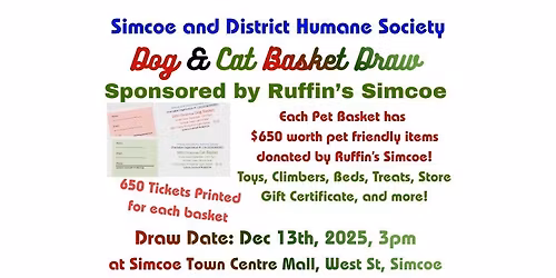 $650 Dog and $650 Cat Basket Draw