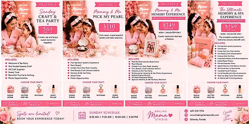 Mommy & Me Sunday Tea Party, Crafts & Pick My Pearl | Orlando