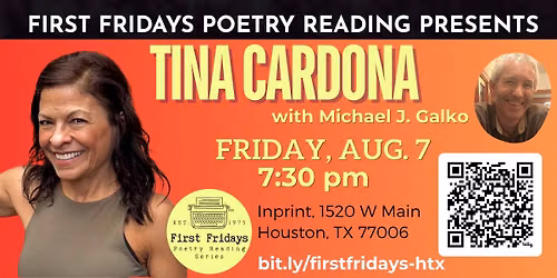 First Fridays Poetry Reading Series & Open Mic w\/ Tina Cardona