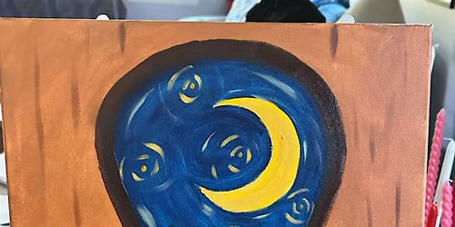 Key Hole Night Sky Paint Night at AliCat Jewels with LaFlash Creativity