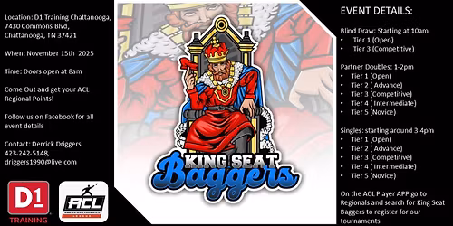 King Seat Baggers ACL Regional #2 2025-2026
