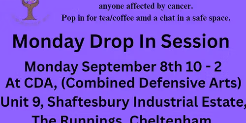 Charlie's Community Support. Cheltenham Monday Drop in Sessions. NEW VENUE