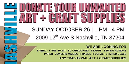 Art + craft supply donation drive!