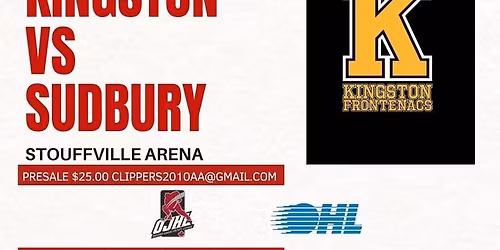 Sudbury Wolves at Kingston Frontenacs at Slush Puppie Place