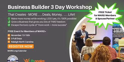 Lifeonaire Business Builder 3 Day Workshop You Built a Job, Let's Turn it Into a Business