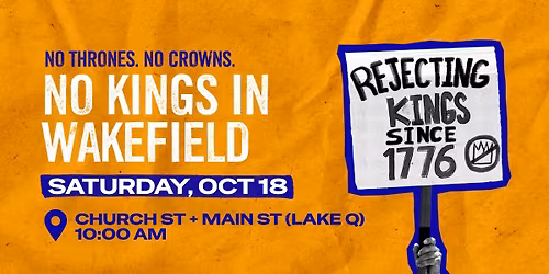 No Kings - Hands Along the Lake - Oct 18 Lake Quannapowitt