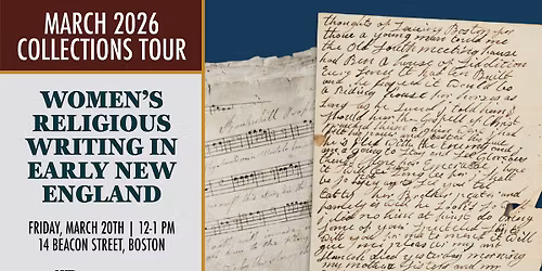 Women's History Collections Tour at the Congregational Library & Archives