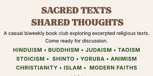 Sacred Texts, Shared Thoughts: A Religious Exploration Discussion Group