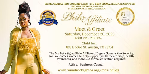 Mu Beta Sigma Philo Affiliate Meet & Greet