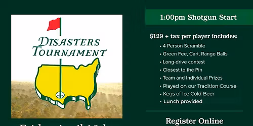 Disasters Golf Tournament - everyone welcome!