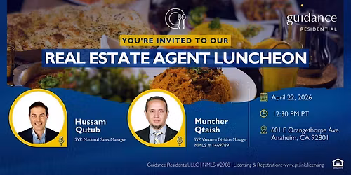 Guidance Residential | Anaheim, CA | Real Estate Agents Networking Lunch