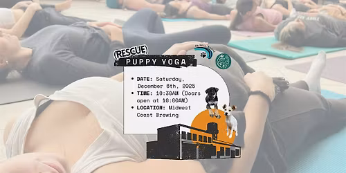 Barks & Brews: Rescue Puppy Yoga at Midwest Coast Brewing