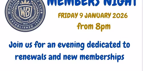 Members Night for renewals & new members