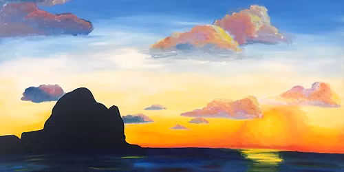 Paint and Wine Night in Blenheim - Piha Sunset (First Drink Included)