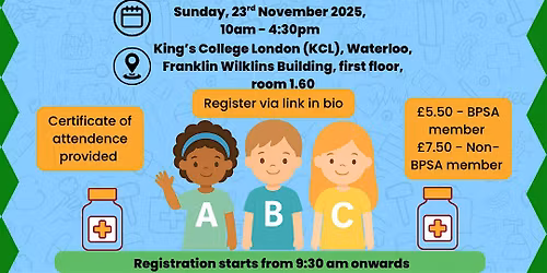 Paediatrics: The ABC's - Tickets available for a limited time only.