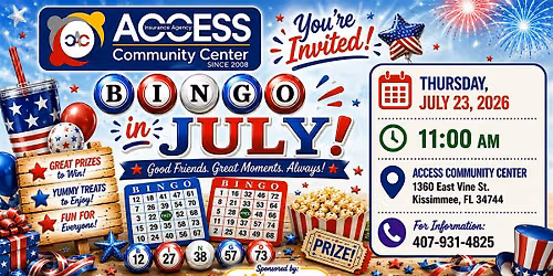 July Bingo at Access Community Center