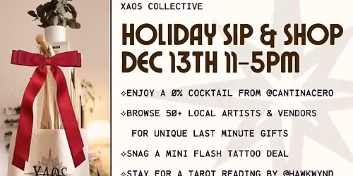Holiday Sip & Shop at XAOS Collective, Garner, NC