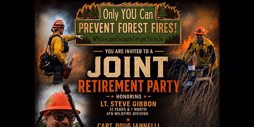 Moontower Saloon Retirement Party for AFD Wildfire Lt. Gibbon, Capt. Iannelli, and Lt. Rudloff
