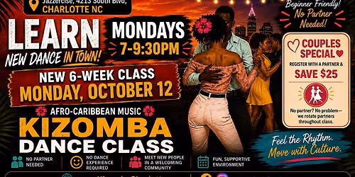 NEW CLASS! Kizomba Dance Class  - Beginner Friendly - Afro-Caribbean Music