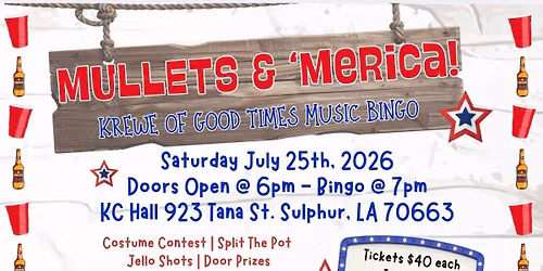 Krewe of Good Times Music Bingo 2026