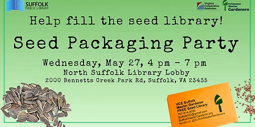 Seed Packaging Party | Please Help Us Get Seed Packaged to Fill the Library!